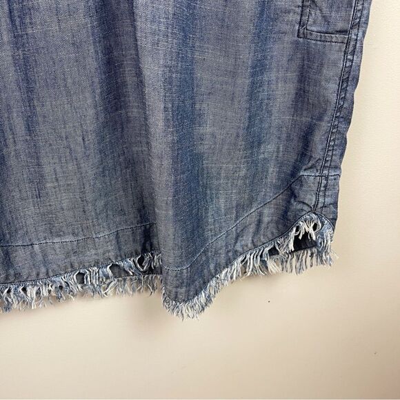 Trina Turk Rosetta Frayed Chambray Shirtdress Size 8 - Picture 7 of 8